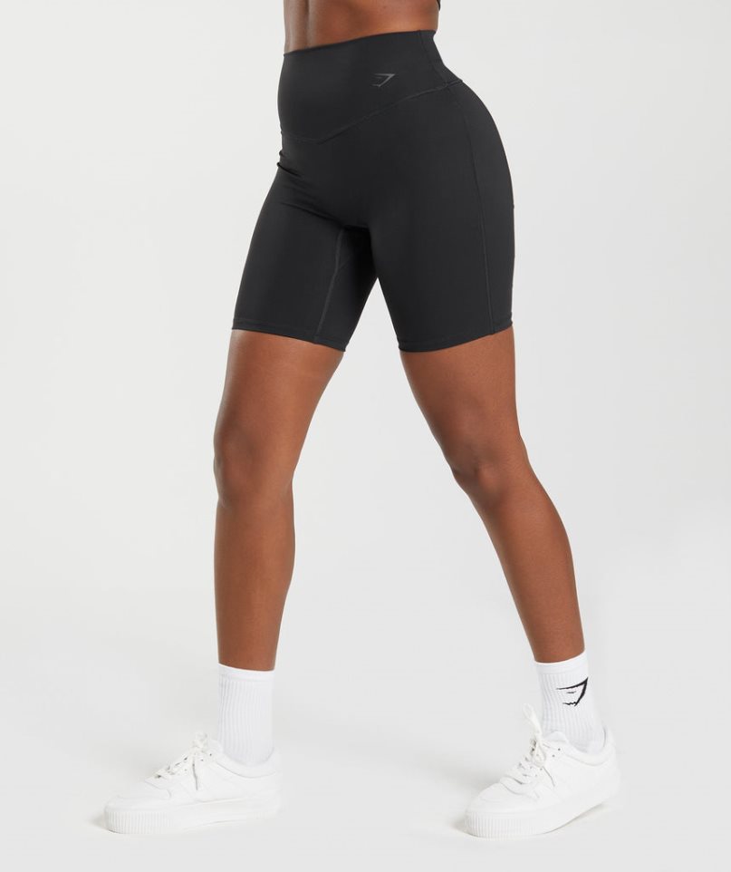 Women's Gymshark Elevate Cycling Shorts Black | NZ 5WPYXV